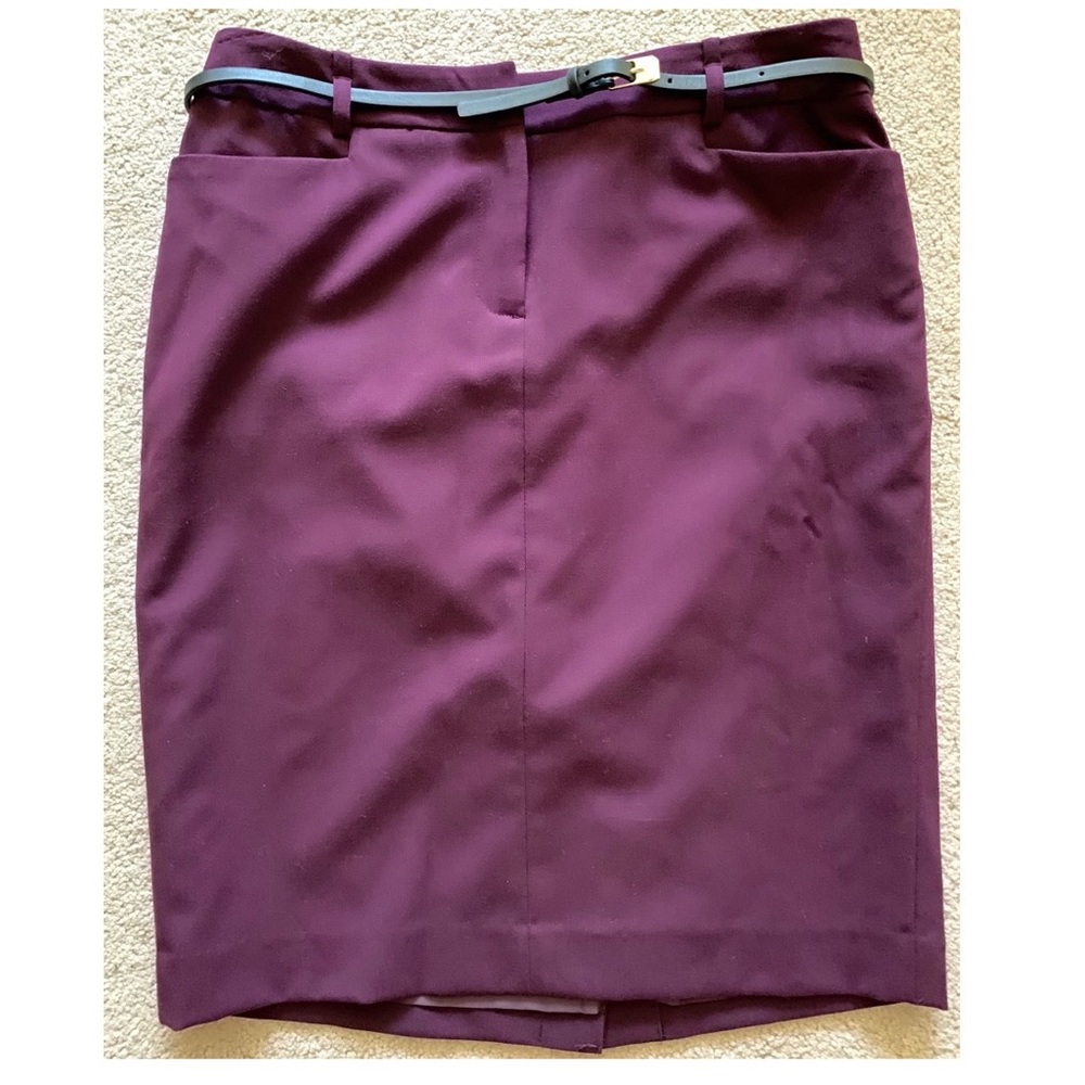 Purple Calvin Kline Pencil Skirt